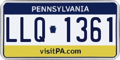 PA license plate LLQ1361