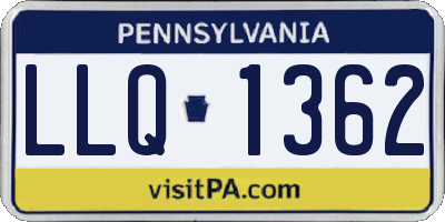 PA license plate LLQ1362