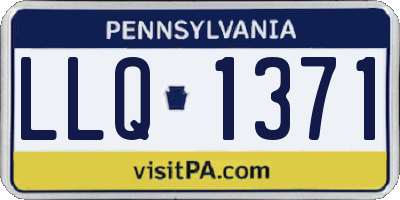 PA license plate LLQ1371