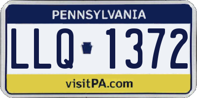 PA license plate LLQ1372