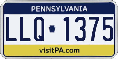 PA license plate LLQ1375