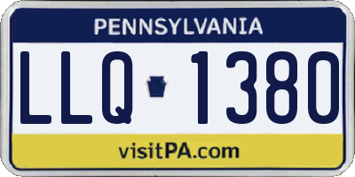 PA license plate LLQ1380