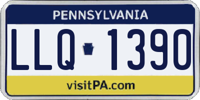 PA license plate LLQ1390
