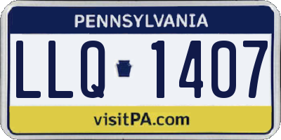 PA license plate LLQ1407