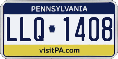 PA license plate LLQ1408