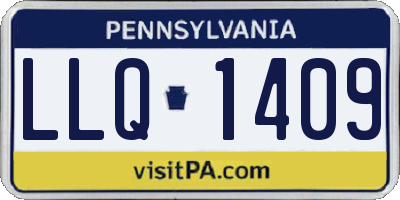 PA license plate LLQ1409