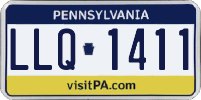 PA license plate LLQ1411