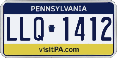 PA license plate LLQ1412