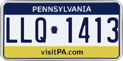 PA license plate LLQ1413