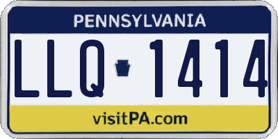 PA license plate LLQ1414