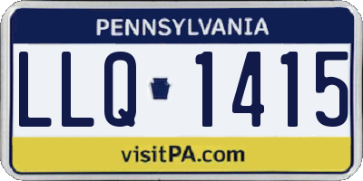 PA license plate LLQ1415