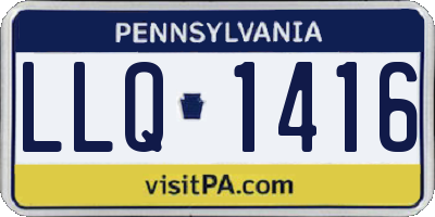 PA license plate LLQ1416