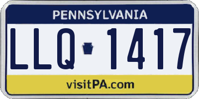PA license plate LLQ1417