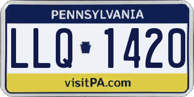 PA license plate LLQ1420