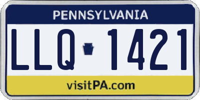 PA license plate LLQ1421