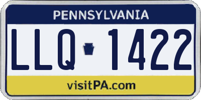 PA license plate LLQ1422
