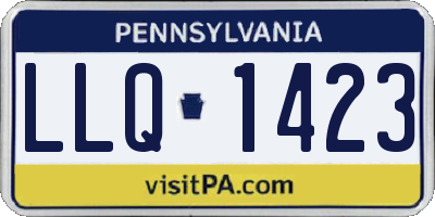 PA license plate LLQ1423
