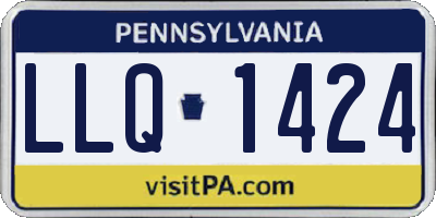 PA license plate LLQ1424
