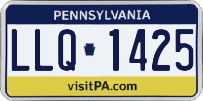 PA license plate LLQ1425