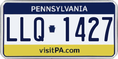 PA license plate LLQ1427