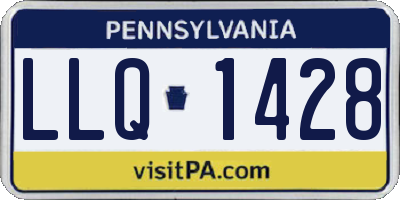 PA license plate LLQ1428
