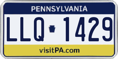 PA license plate LLQ1429