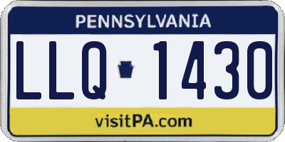 PA license plate LLQ1430