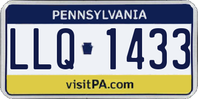 PA license plate LLQ1433
