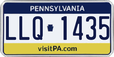 PA license plate LLQ1435