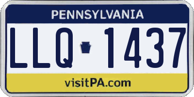 PA license plate LLQ1437