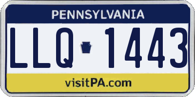 PA license plate LLQ1443
