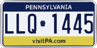 PA license plate LLQ1445