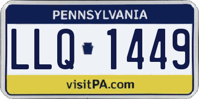 PA license plate LLQ1449