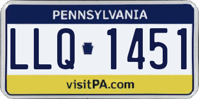 PA license plate LLQ1451
