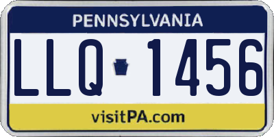 PA license plate LLQ1456