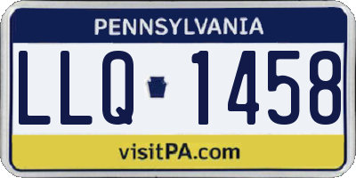 PA license plate LLQ1458