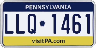 PA license plate LLQ1461