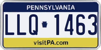 PA license plate LLQ1463