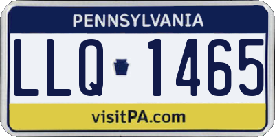 PA license plate LLQ1465