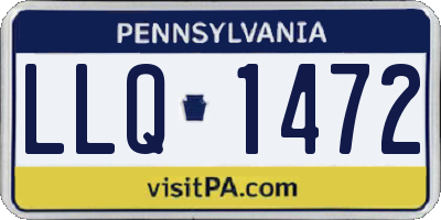 PA license plate LLQ1472