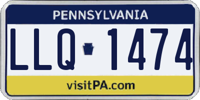 PA license plate LLQ1474