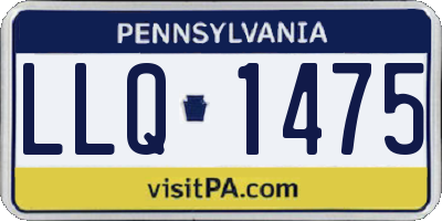 PA license plate LLQ1475