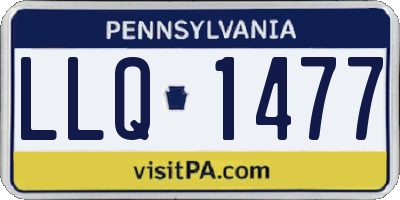 PA license plate LLQ1477