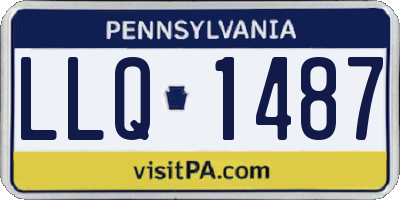 PA license plate LLQ1487