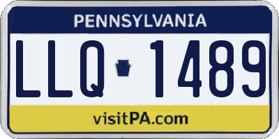 PA license plate LLQ1489