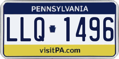 PA license plate LLQ1496