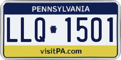 PA license plate LLQ1501