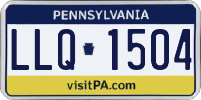 PA license plate LLQ1504
