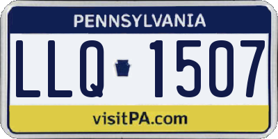PA license plate LLQ1507