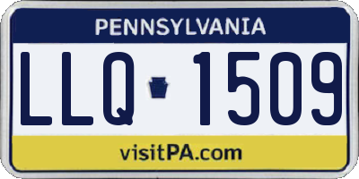 PA license plate LLQ1509